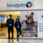 Adhésif vitrine Bouygues Télécom.