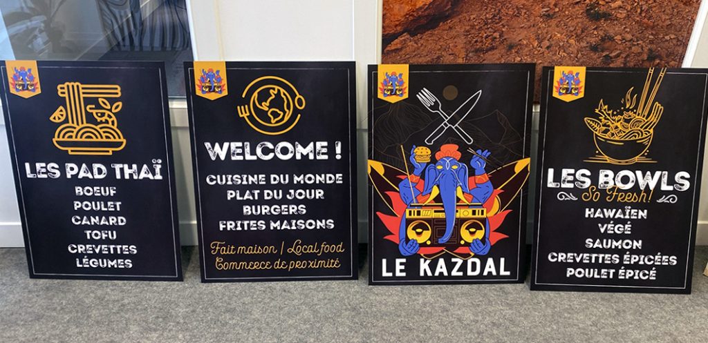 Panneaux publicitaire restaurant le Kazdal